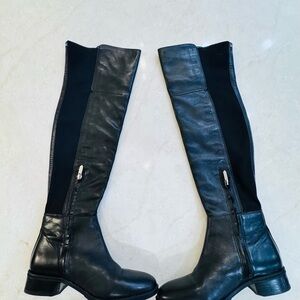 Sam Edelman Black Over-the-Knee Leather Boots